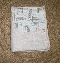 Double dohar - white and sandal colour