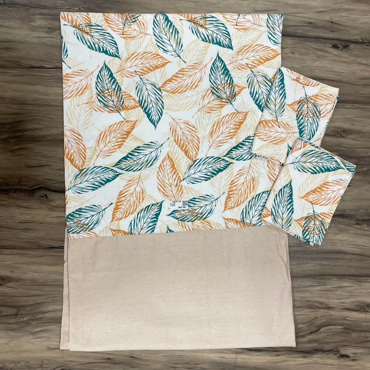 Queen Size Border Bedspread Leaf Sandal Border