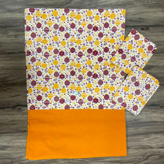 Queen Size Border Bedspread Dots With Yellow Borders