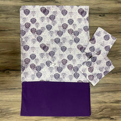 Queen Size Border Bedspread Floral Violet Border
