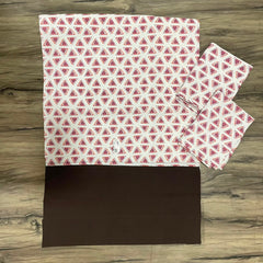 Queen Size Border Bedspread Triangle With Dark Brown Border