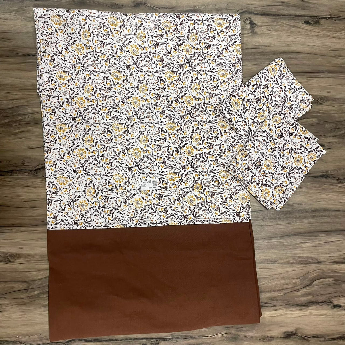 Queen Size Border Bedspread Design Yellow With Brown Border