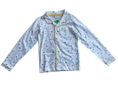 Full Sleeve Night Suit Pant Set white -multi small boat