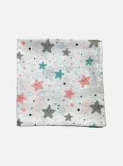Big Muslin Towel - White base stars