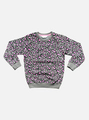 Sweatshirts - Dark Sage Pink Geometric