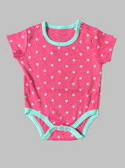 Baby Romper - Pink White Flower Love