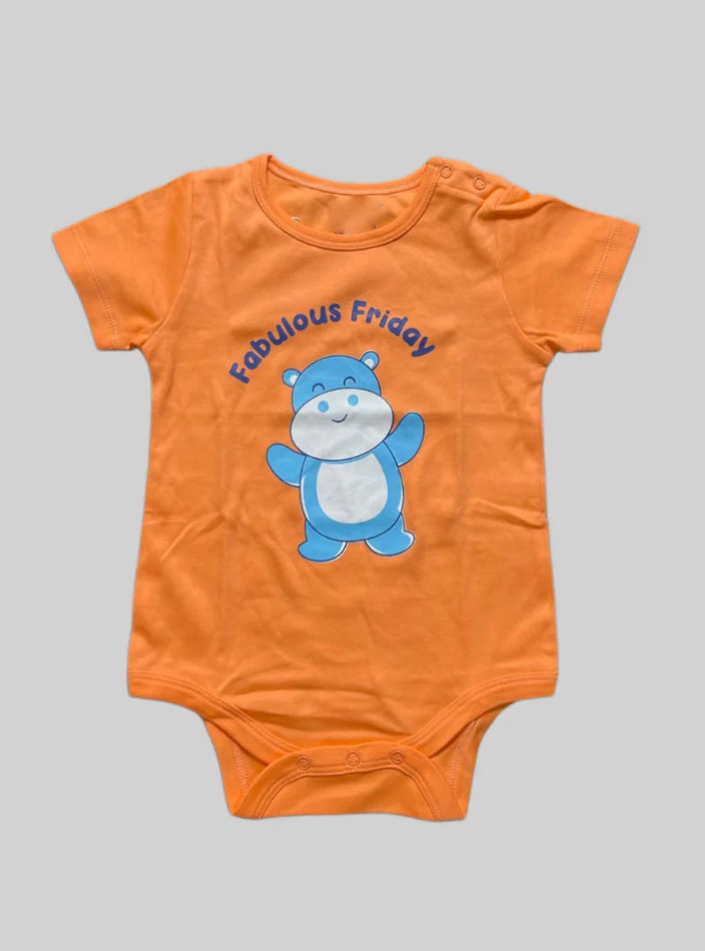 Baby Romper(12-18 Months ) - Orange Fabulous