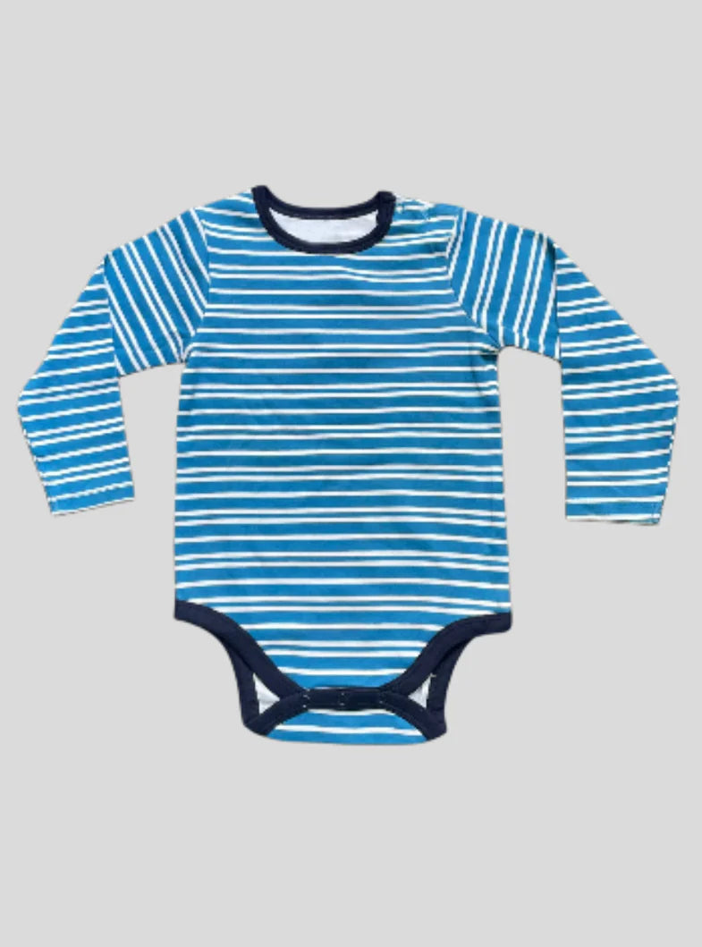 Baby Romper(18-24 Months )  - White Stripe