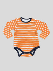 Baby Romper(9 -12Months ) - Orange Stripe
