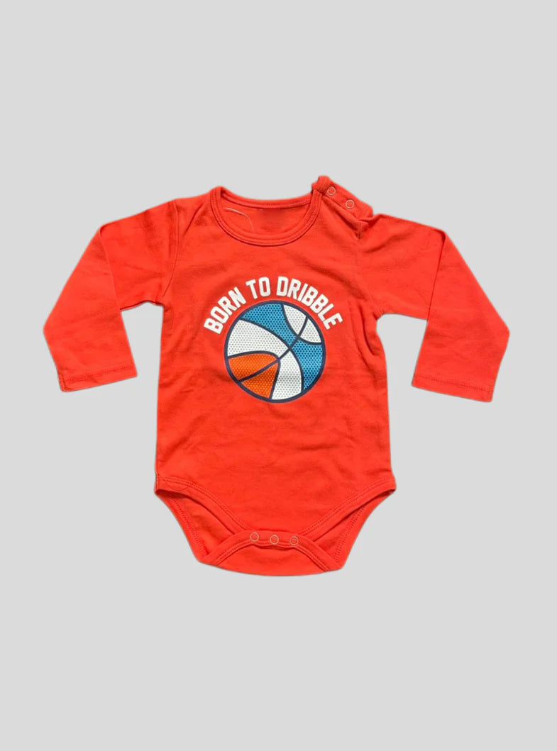 Baby Romper (6-9 Months)- Orange