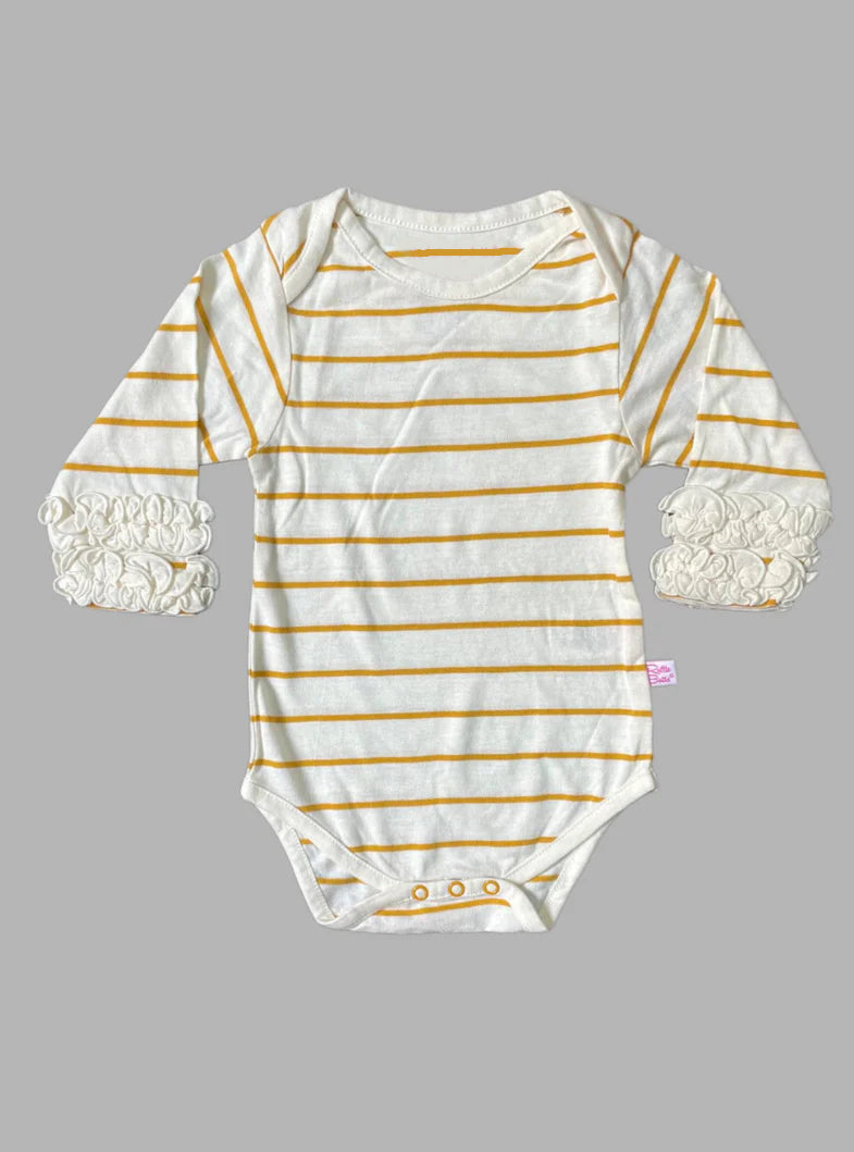 Baby Romper - Sandal Orange Stripe