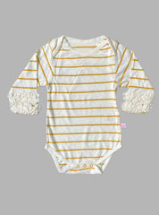 Baby Romper - Sandal Orange Stripe