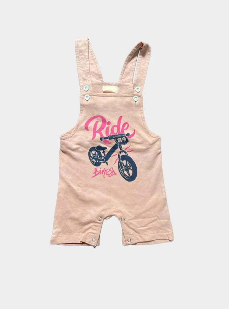 Kids Dungaree - Pink Ride
