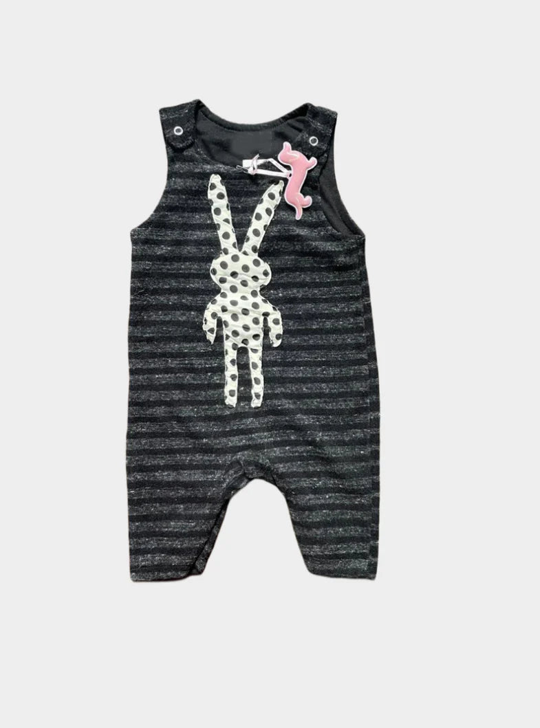 Kids  Dungaree - Block Rabbit