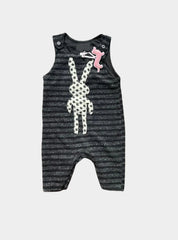 Kids  Dungaree - Block Rabbit