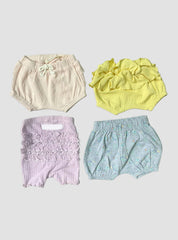 Kids Shorts 0-3 Months(Combo Pack ) -  Yellow Violet