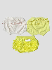 Kids Shorts 3-6 Months(Combo pack )- Yellow Layered