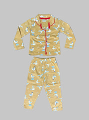 Full Sleeve Night Suit  -  Yellow Chirp