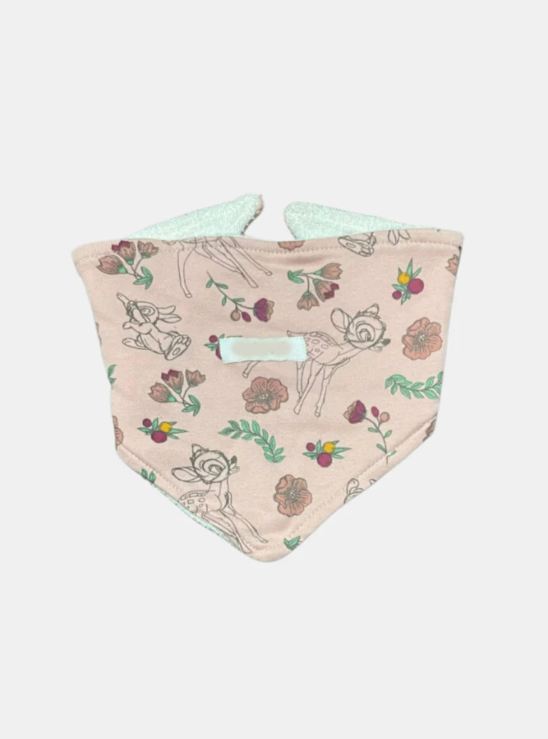Baby Bib - Dark Rose Deer Flower