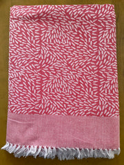 Red Base Drops Print Jacquard Blankets