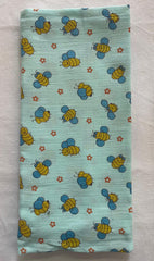 Aqua Base Bees Print Muslin Towel