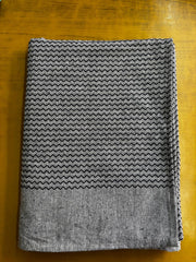 Black Zig Zag Print Single Cot Print