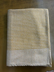 Yellow Zig Zag Print Single Cot Bedsheet