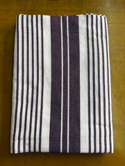 White Dark Purple Stripe Print Single Cot Bedsheet