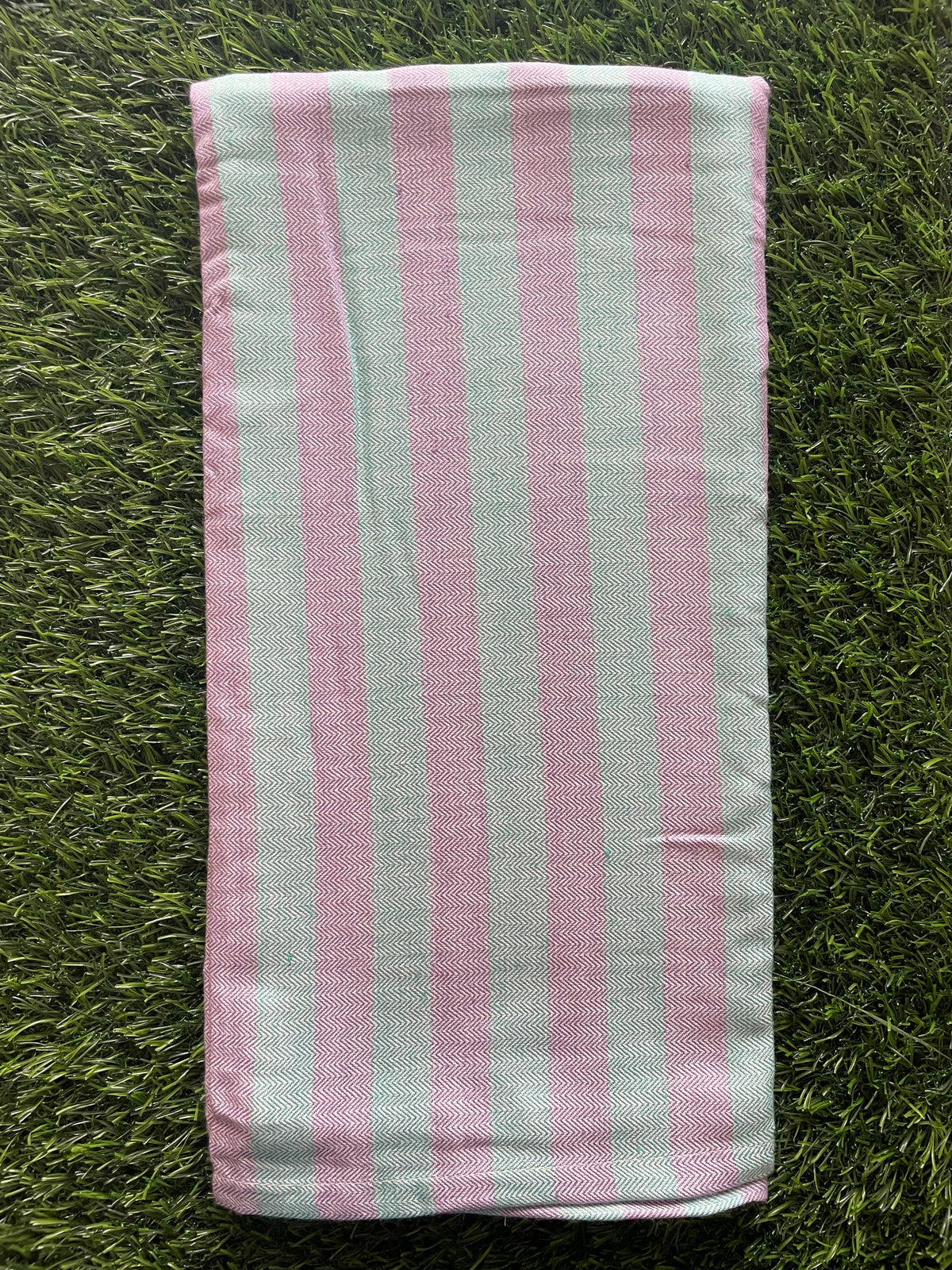 Purple & Aqua Stripe Print Bamboo Towel
