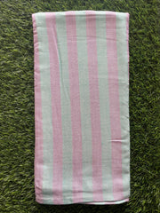 Purple & Aqua Stripe Print Bamboo Towel