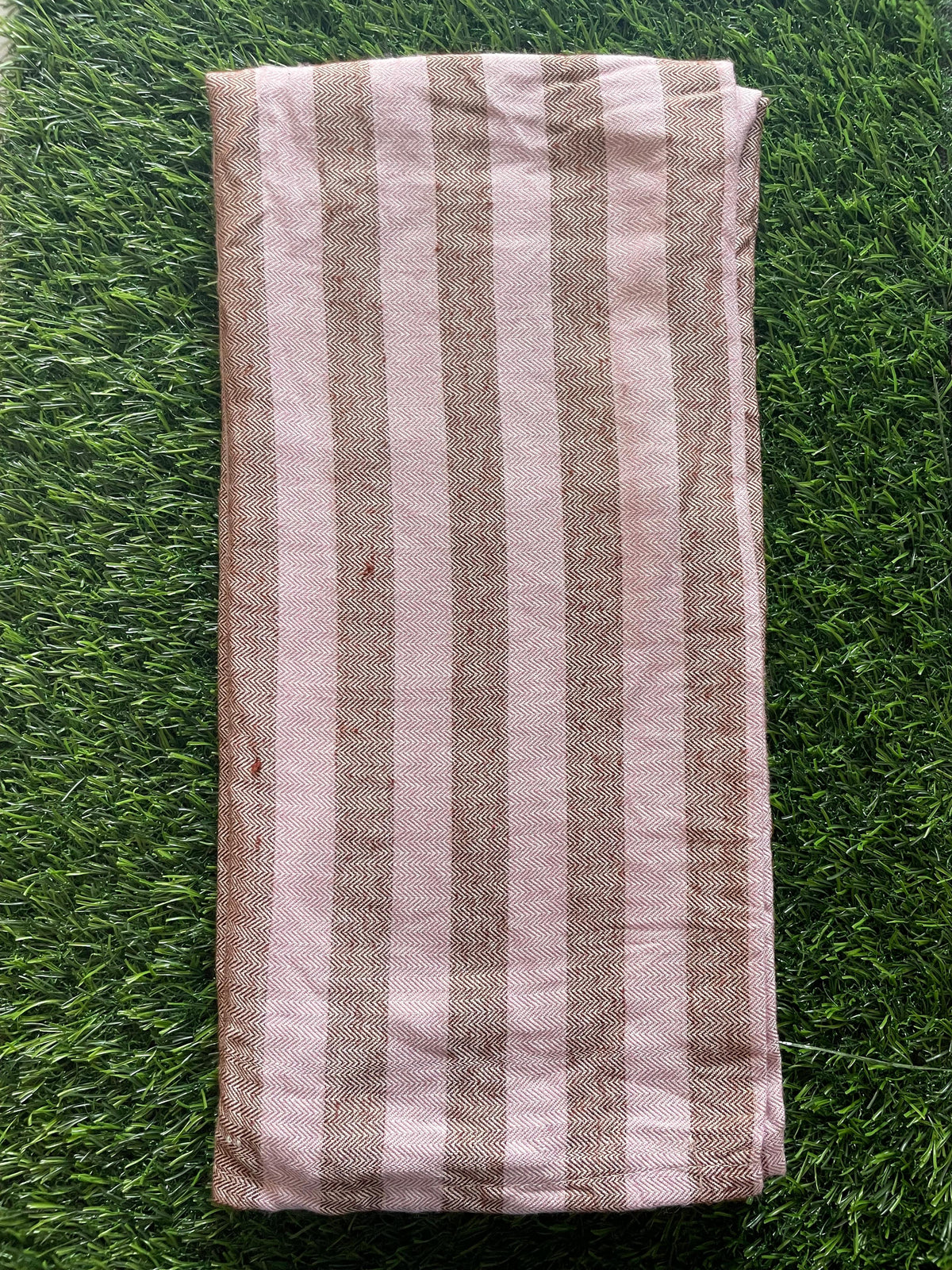 Brown Stripe Print Bamboo Towel