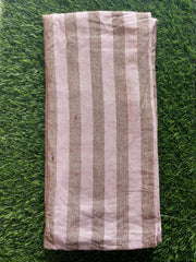 Brown Stripe Print Bamboo Towel