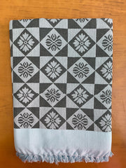 Green Rangoli Print Jacquard Blankets