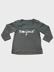 Baby T-Shirt (12 - 18 Months) - Black Bonjour