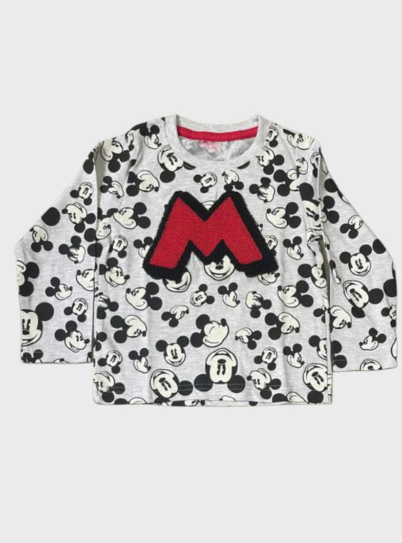 Baby T-Shirt (12 - 18 Months) - Mickey Gray
