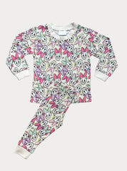 Full Sleeve Loop Knit Pant Set - Sandal Ribbon Ducks