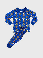 Full Sleeve Loop Knit Pant Set - Blue Police Doggys