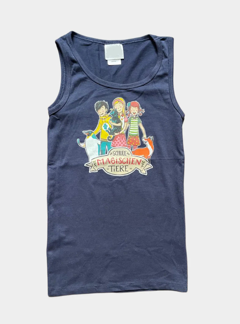 Kids Sleeveless T-Shirt - Navy Blue Magischen