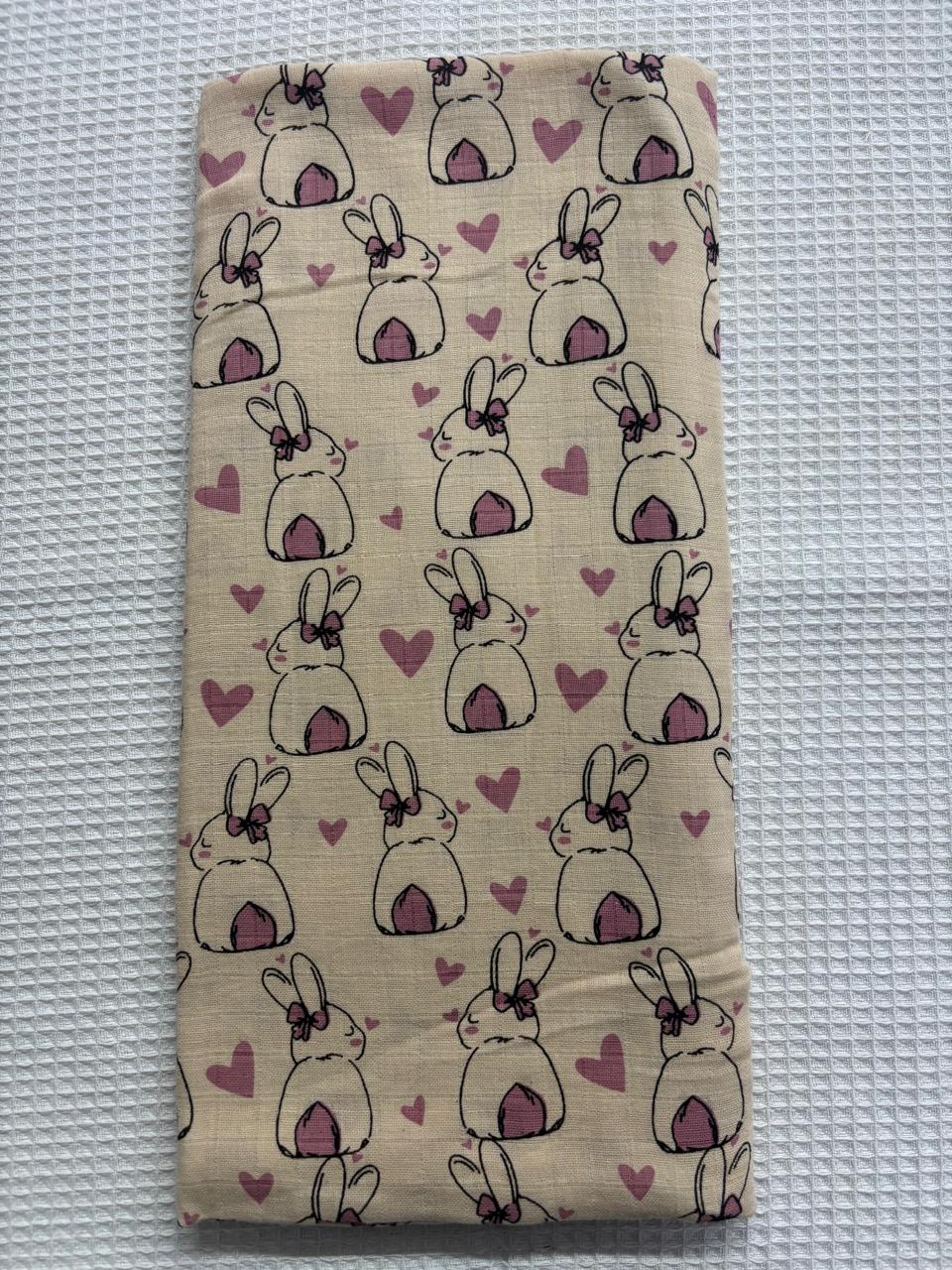 Sandal Base Bunny Print Muslin Towel