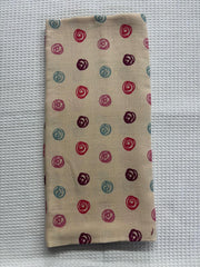 Sandal Base Colour Spiral Print Muslin Towel